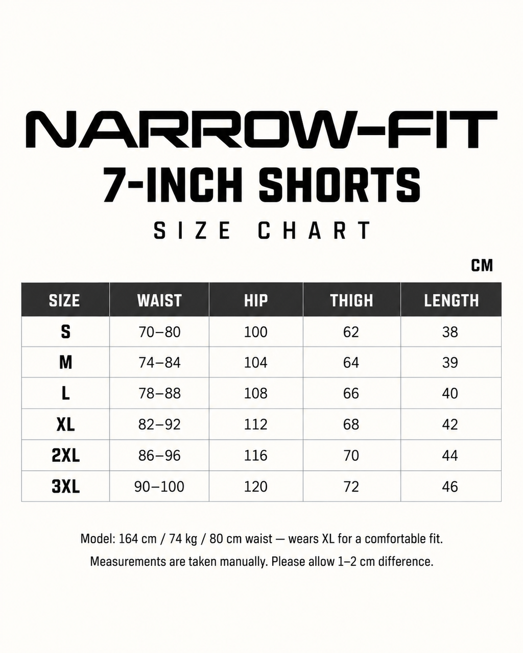 Narrow Fit Performance Set — T-Shirt + 7-Inch Shorts